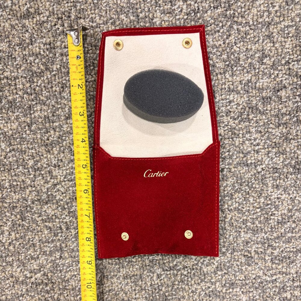 Cartier red suede/microfiber travel pouch, brand new